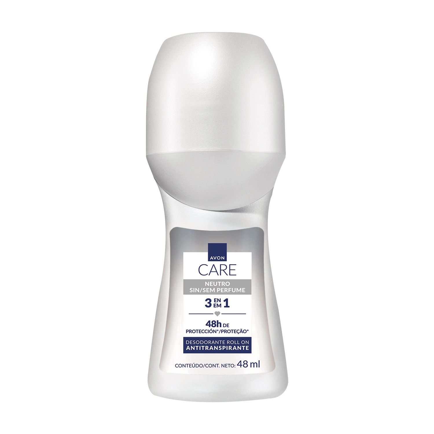 Desodorante roll-on Antitranspirante 3 en 1 sin perfume 48 ml